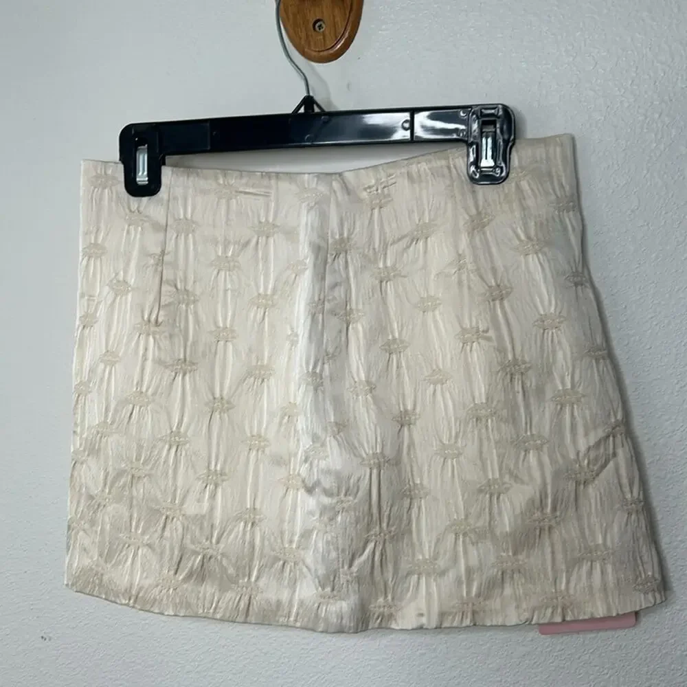 $315 Revolve Miscreants Hayle Mini Skirt in Ivory NEW Size 8